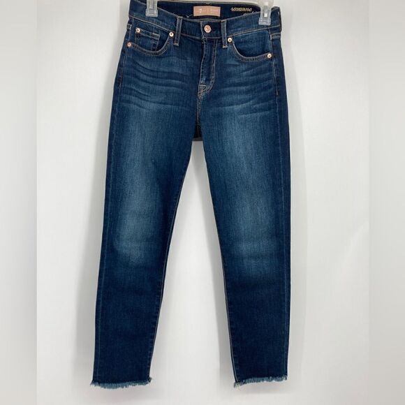 7 for all Marketing Authentic Roxanne Ankle Jeans Size 27 - Picture 3 of 11